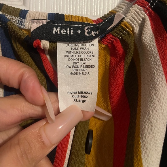 Multi-colored Off the Shoulder Jumpsuit - Picture 3 of 4